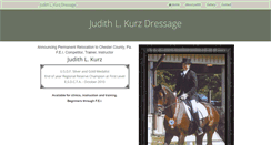 Desktop Screenshot of judithlkurzdressage.com