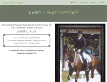 Tablet Screenshot of judithlkurzdressage.com